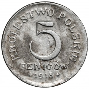 Królestwo Polskie, 5 fenigów 1918