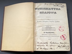 Numismatique nationale, volumes I et II dans une reliure commune, Stężyński BANDTKIE 1839, 1840 - original avec une riche provenance