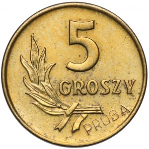 Sampled brass 5 pennies 1958