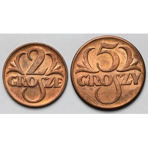 2-5 groszy 1939 - zestaw (2szt)