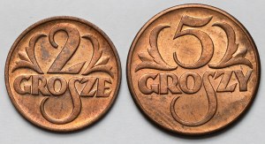 2-5 pennies 1939 - set (2pcs)