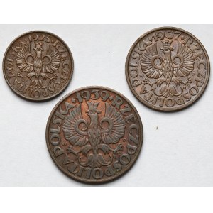 1-5 groszy 1925-1939 - zestaw (3szt)