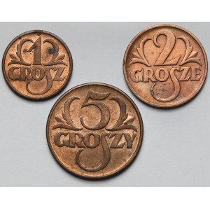 1-5 groszy 1938 - zestaw (3szt)