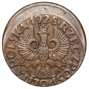 1 grosz 1928 - offcenter