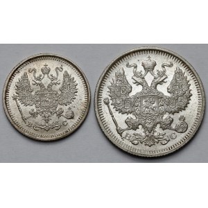 Rosja, Mikołaj II, 10 i 20 kopiejek 1916 - zestaw (2szt)