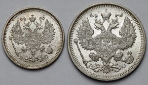 Russia, Nicholas II, 10 and 20 kopecks 1916 - set (2pcs)