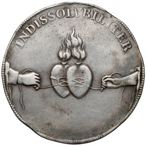 Augustus II the Strong, 1719 commemorative thaler - nuptial of Augustus III