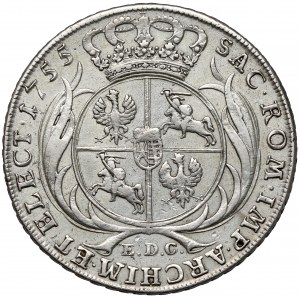 August III Sas, Thaler 1755 EDC, Leipzig