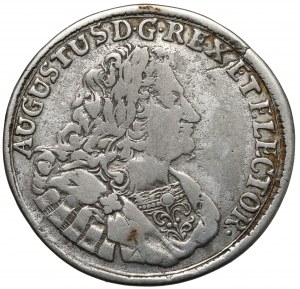 August II the Strong, Gulden (2/3 thaler) 1709 ILH - monogram