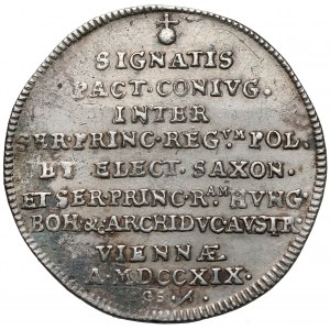 August II Mocny, 1/8 talara pamiątkowe 1719 - zaślubinowy Augusta III