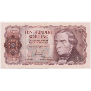 Austria, 500 Schilling 1965