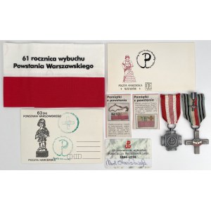 Powstanie Warszawskie, Pamiątki kombatanckie - Opaska, Krzyż Armii Krajowej i inne...