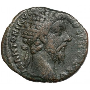 Marek Aureliusz (161-180 n.e.) Dupondius, Rzym - zwycięstwo nad Germanami