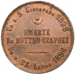 Medal, Emeryk Hrabia Hutten-Czapski po 1896 - Dobrze Zasłużonemu Numizmatyce
