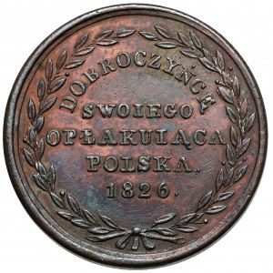 Medal, Polska swojemu dobroczyńcy 1826 - brąz