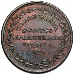 Medal of the Benefactor of his mourning Poland 1826 - small / bronze