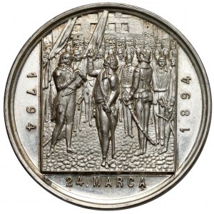 Medal, 100-lecie bitwy pod Racławicami 1894 - w SREBRZE