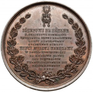 Medal Jozef de Köhler 1854 - Merchants of the City of Warsaw - bronze