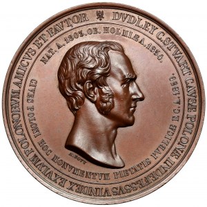 Dudley C. Stuart 1859 medal - through the efforts of the Emigration Committee