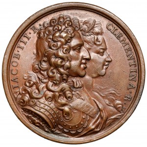 August II Mocny, Medal zaślubinowy Klementyna Sobieska 1719