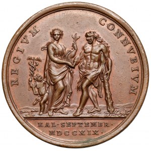 August II Mocny, Medal zaślubinowy Klementyna Sobieska 1719