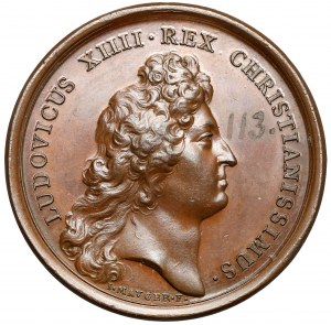 France, John II Casimir, Medal arrival in France 1669 - later print
