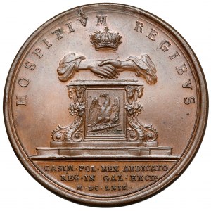 Francja, Medal 1669 - Jan II Kazimierz opat Saint-Germain-des-Pres