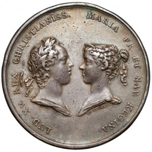 Francja, Medal zaślubinowy Ludwika XV i Marii Leszczyńskiej (1725)