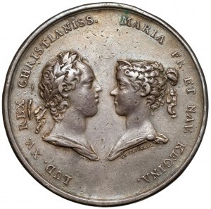 France, Louis XV, Nuptial Medal to Marie Leszczynska 1725 (Duvivier)