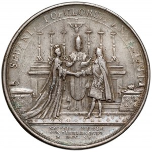 Francja, Medal zaślubinowy Ludwika XV i Marii Leszczyńskiej (1725)