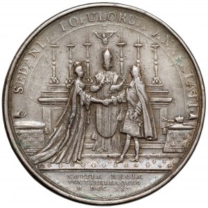 France, Louis XV, Nuptial Medal to Marie Leszczynska 1725 (Duvivier)