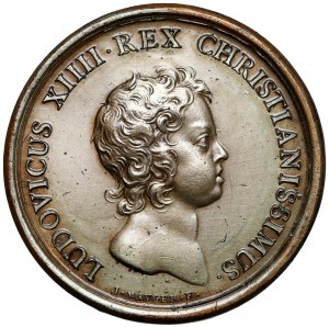 France, Ladislaus IV Vasa, Medal arrival of Louise Marie Gonzaga 1645 - later print