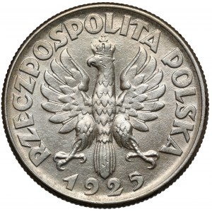 Kobieta i kłosy 2 złote 1925 bez kropki, Filadelfia