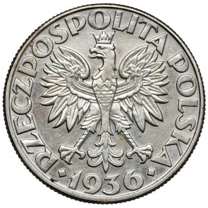 Żaglowiec 5 złotych 1936