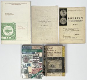 Catalogues de billets et listes de prix - set (5pcs)