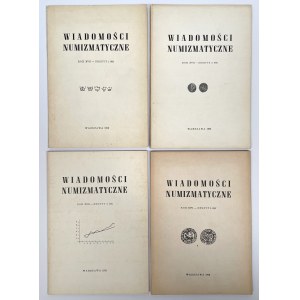 Wiadomości numizmatyczne 1973 - komplet (4szt)