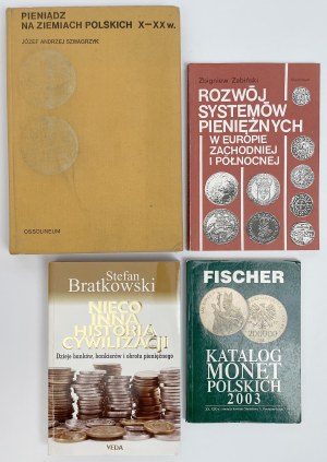 Coffret de littérature numismatique - Szwagrzyk, Żabiński ... (4pc)