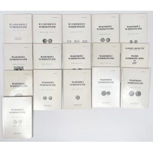 Wiadomości numizmatyczne 1991-1999 - zestaw (16szt)