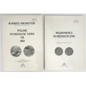 Wiadomości numizmatyczne 2003 - komplet (2szt)