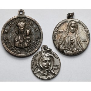 Europa, Medaliki religijne (XX-XXI w.) - zestaw (3szt)