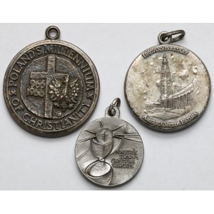 Europa, Medaliki religijne (XX-XXI w.) - zestaw (3szt)