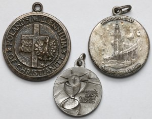 Europe, Religious Medallions (20th-20th century) - set (3pcs)