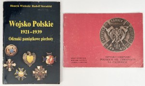 Insignes commémoratifs de l'infanterie de l'armée polonaise 1921-1939 et de la police militaire polonaise - set (2pcs)