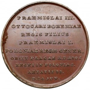 Medal SUITA KRÓLEWSKA - Wacław II Czeski - brąz