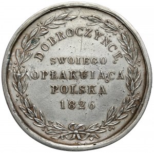 Medal of the Benefactor of his mourning Poland 1826 - LARGE