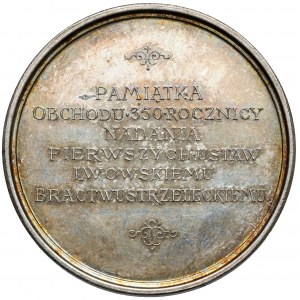 Medal, 350-lecie ustaw Bractwa Strzeleckiego we Lwowie 1896