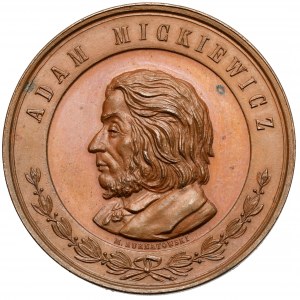 Medal, 25. rocznica śmierci Adama Mickiewicza 1880