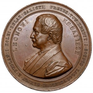 Medal, ks. Leon Sapieha 1858 - Wdzięczni ziomkowie