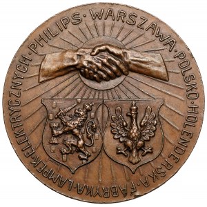 Medal Fabryka Lampek Philips w Warszawie 1923 (RRR)