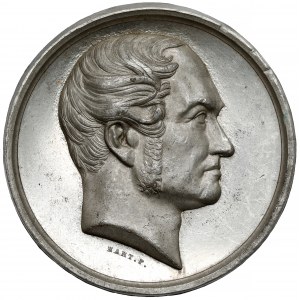 Medal, Józef de Köhler - Kupcy Miasta Warszawy 1854 - w CYNKU